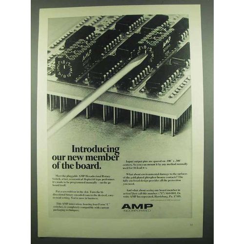 1974 AMP Hexadecimal Rotary Switch Ad - Member of Board