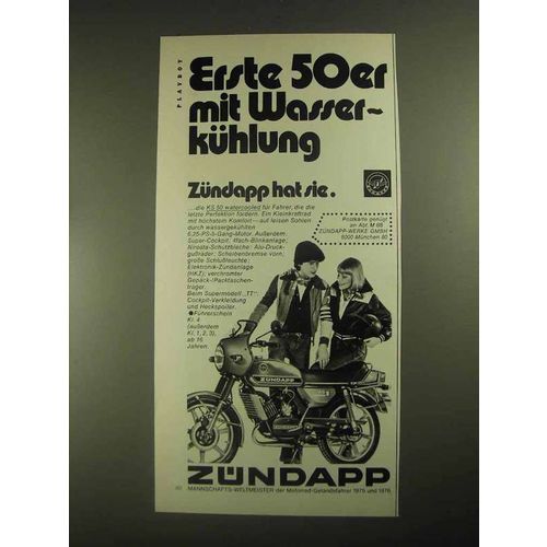 1977 Zundapp KS 50 Motorcycle Ad - in German