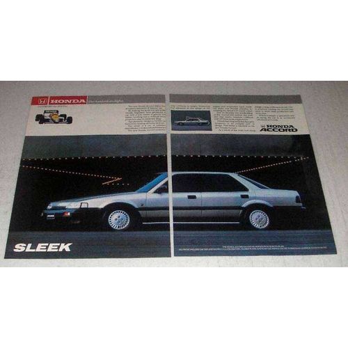 1986 Honda Accord Car Ad - Sleek