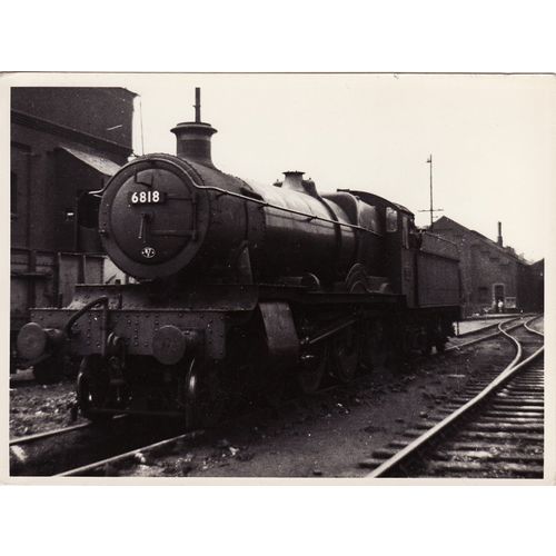 Railway Photo GWR 6818 Hardwick Grange Old Oak Common Shed 1959 4-6-0 Loco