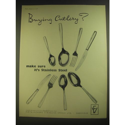 1958 Firth-Vickers Stainless Steels Advertisement - Buying Cutlery?