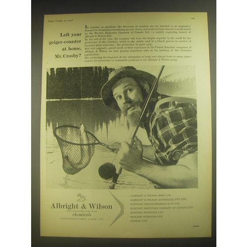 1958 Albright & Wilson Chemicals Ad - Left your geiger-counter at home