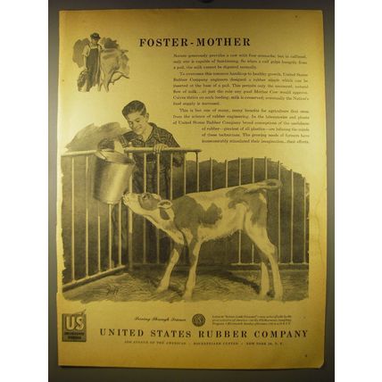 1945 United States Rubber Company Ad - Foster-Mother