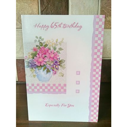 65th birthday card - Happy 65th Birthday - Glitter Card - #3