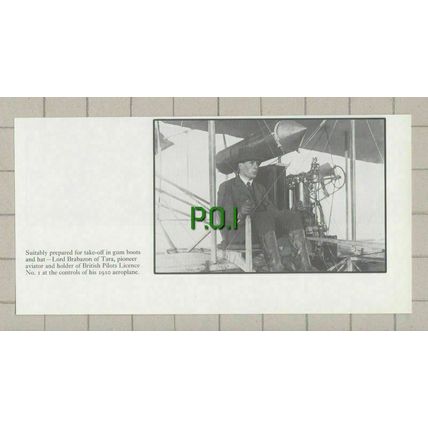 (4732) Lord Brabazon of Tara In His Aeroplane - Cutting