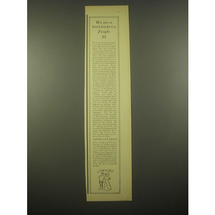 1966 Apollinaris Water Ad - We are a wonderful people 22