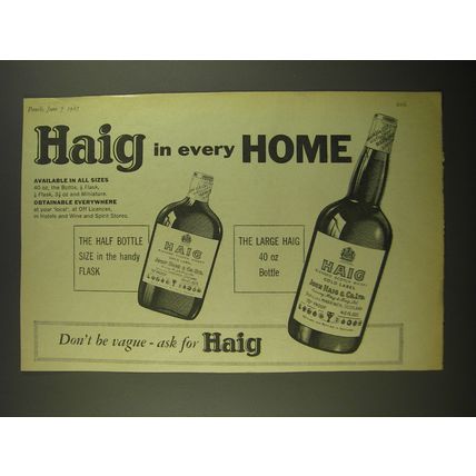 1967 Haig Scotch Ad - Haig in every home