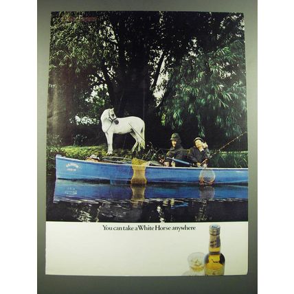 1968 White Horse Scotch Advertisement - You can take a White Horse anywhere