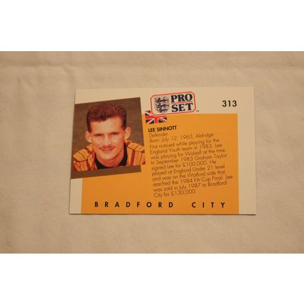 Lee Sinnott 1990/91 Pro Set NO. 313