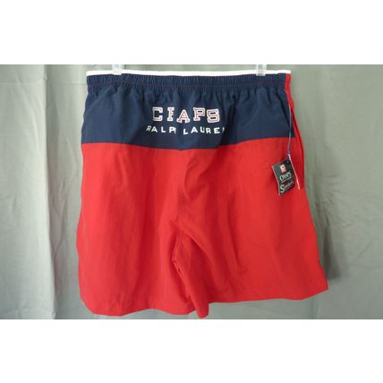 Ralph Lauren Chaps Logo Swim Wear Trunks Red White Blue NWT Men's Size XL