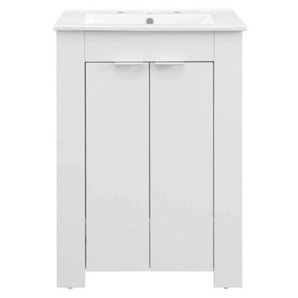 Modern Bathroom Vanity-White Sink Basin-Green, Gray, Blue or White Cabinet Base