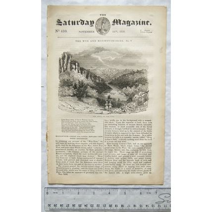 1838 The Saturday Magazine No. 410 The Wye, altars, violin, cleaniness in nature