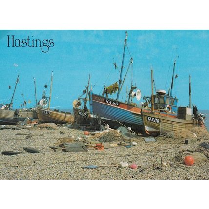 St Richard Fishing Boat Hastings Postcard