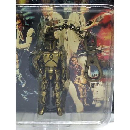 Star Wars Boba Fett Die Cast Metal Keychain Key Ring - 1997 Factory Sealed