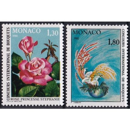 Monaco 1980 SG 1466-7 UMM - Flowers (E-229 (3))