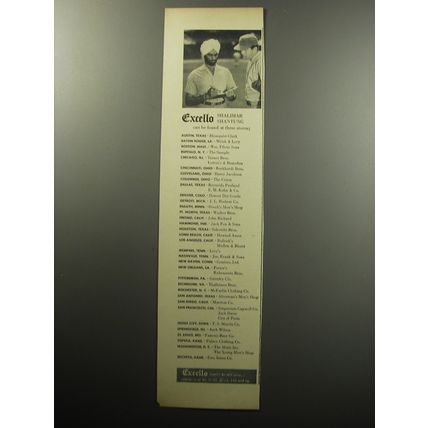 1957 Excello Shirts Advertisement - Excello Shalimar Shantung