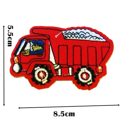 Red Truck Iron On Patch 5.5 x 8.5 cm Badge Patches Kids Embroidered Badges P255