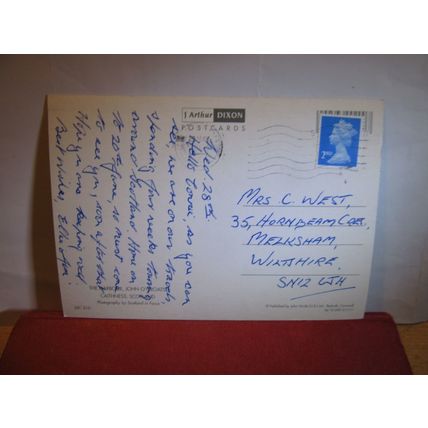 THE HARBOUR, JOHN O'GROATS, CAITHNESS, SCOTLAND used postcard =