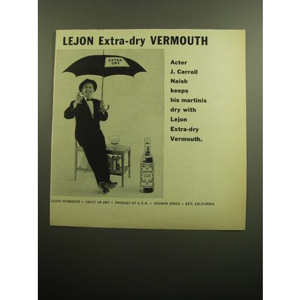 1957 Lejon Vermouth Advertisment - J. Carroll Naish