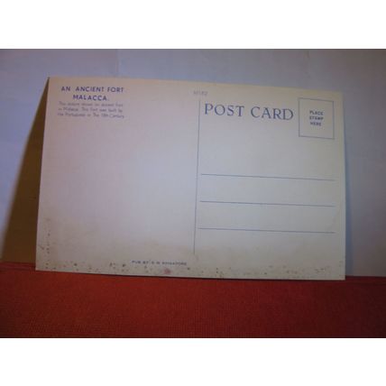 AN ANCIENT FORT, MALACCA, MALAYSIA unused postcard =