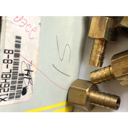LOT 23 1/2" PARKER FLUID CONNECTOR X126HBL-8-8,Brass Barb Barbed Hose Fitting,SV