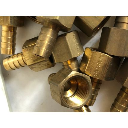 LOT 23 1/2" PARKER FLUID CONNECTOR X126HBL-8-8,Brass Barb Barbed Hose Fitting,SV