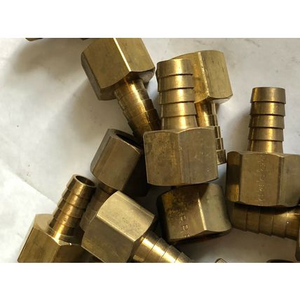 LOT 23 1/2" PARKER FLUID CONNECTOR X126HBL-8-8,Brass Barb Barbed Hose Fitting,SV