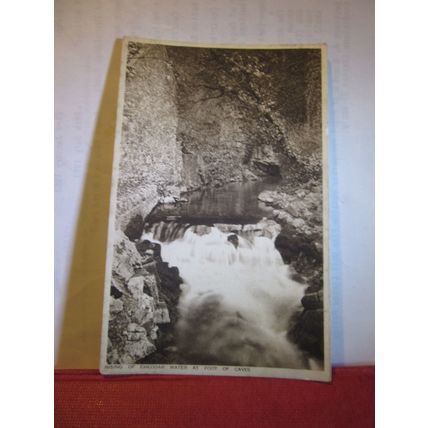 RISING OF WATER AT FOOT OF CAVES, CHEDDAR, unused postcard by W. Gough =