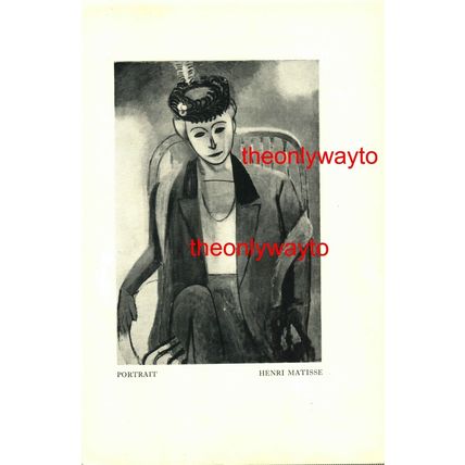 Portrait, Henri Matisse & Rue Lepic, Pablo Picasso, Book Illustration, 1920