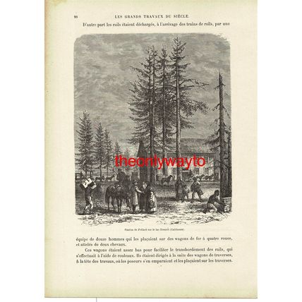 Pollard Station, Donner Lake, Canadian Pacific, Book Illustration (Print), 1895