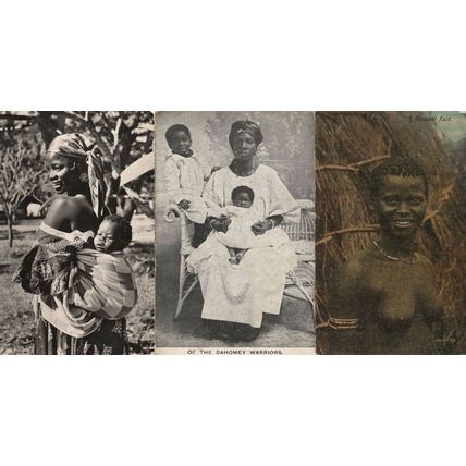 Of The Dahomey Warriors Antique African Postcard