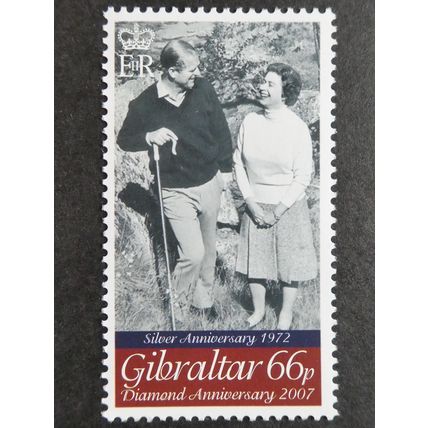 GIBRALTAR 2007 Diamond Anniversary 66p SG1198 Unmounted Mint