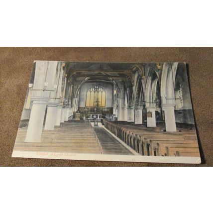 1907 fr Butler Postcard - Lydd Church interior - Romney Marsh, Kent