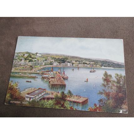 Valentines Postcard - Rothesay West, Bute - Artist BFC Park / A1587