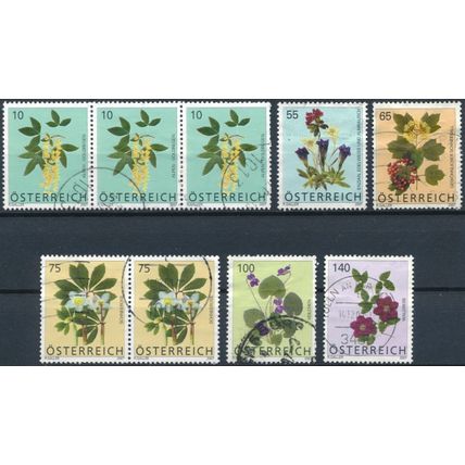 Alpine Flowers - Austria 2007 - F H - MiNr 2631/2, 2652, 2679/80 & 2682
