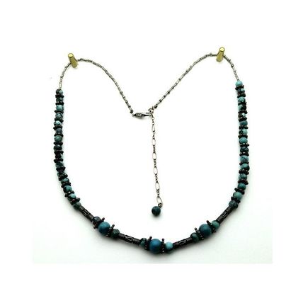 Bali Silver Turquoise Beaded Gemstone Necklace
