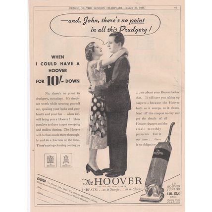 1936 HOOVER JUNIOR MAGAZINE ADVERT