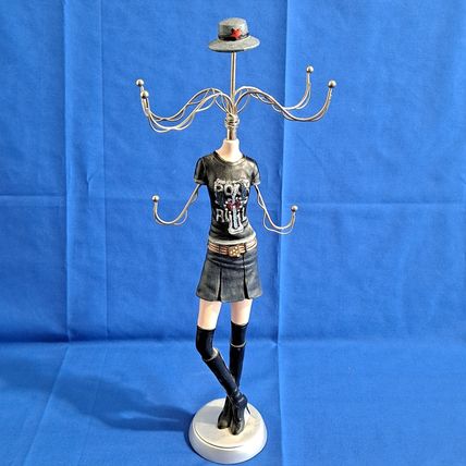 MANNEQUIN NECKLACE HOLDER Rock N Roll Hanger Jewelry Stand Display Organizer