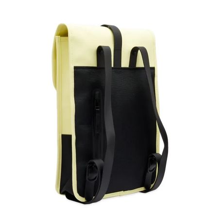 Rains Backpack Mini Straw Yellow Laptop Pocket Waterproof Rain Bag