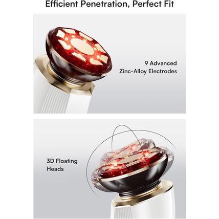 Microcurrent Facial Device, 3-In-1 Facial Massager Red Light Therapy Beauty Devi