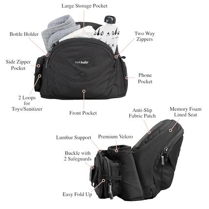 Tushbaby the Original Safety-Certified Hip Carrier for Babies & Toddlers: Machin