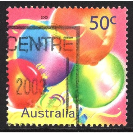 AUSTRALIA 2003: CELEBRATION & NATION - 50c BALLOONS USED (G5)