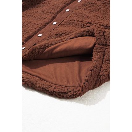 Red Clay Faux Shearling Teddy Bear Jacket