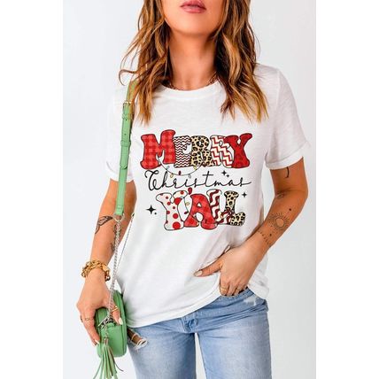 White MERRY Christmas YAll Graphic Crewneck T Shirt