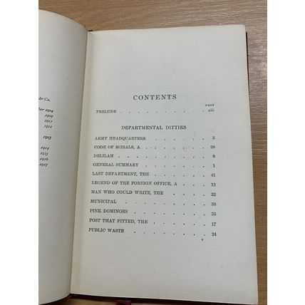 1917 RUDYARD KIPLING "DEPARTMENTAL DITTIES" FICTION RED LEATHER BOOK (P3)