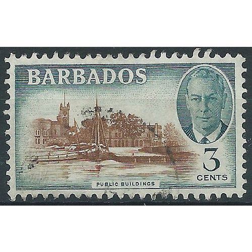 Barbados 1950 SG273 3c Reddish-Brown & Blue-Green Fine Used . ..