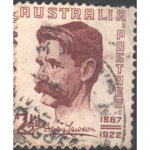 Australia 1949 - SG231 - 2½c purple - Henry Lawson (poet) - used