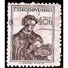 CZECHOSLOVAKIA, 1954 40h Postwoman, SG 817 (Scott #647), used