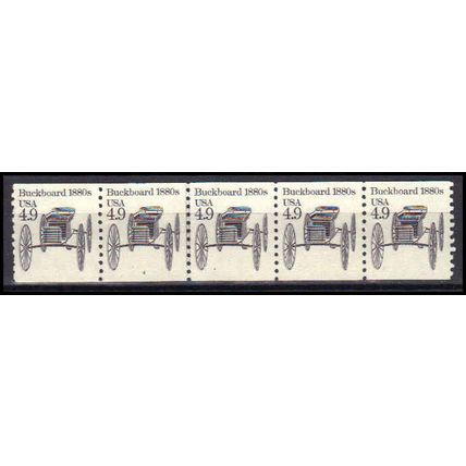 2124 4.9c Buckboard Very Fine MNH Dry Gum PNC 4/4+1 Z5745