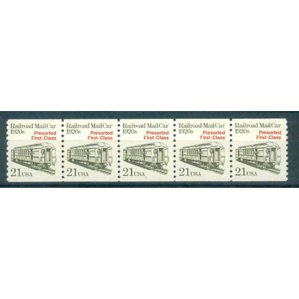 2265 21c Mail Car Fine MNH Dry Gum PNC 1/5 V0494